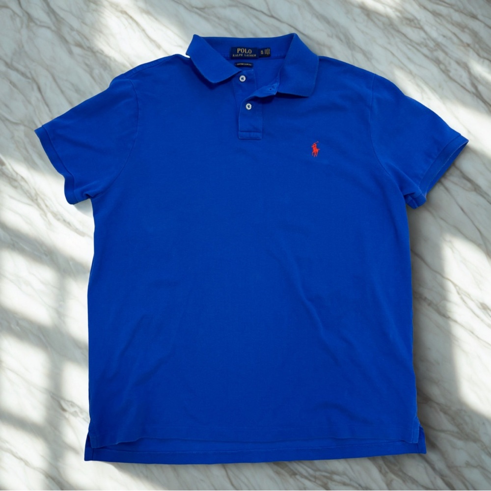 Ralph Lauren – Custom Slim Fit Polo – Men’s XL – Cotton Blue/Red Pony